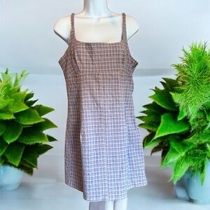 BDG Urban Outfitters Checkered Mini Dress purple and pink sz large